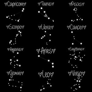 Horoscope PNG 12 signe du zodiaque, Bundle de cliparts astrologie, conception drôle de sublimation du zodiaque, téléchargement numérique pour les amateurs d&#39;horoscope et d&#39;astrologie