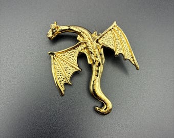 Dragon Hair Clip: Gold-Toned Gator Clip with Gray Gem Eye
