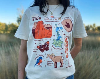 Zion National Park T-Shirt: Comfort Colors Unisex Hiker Shirt, Outdoorsy Graphic Tee