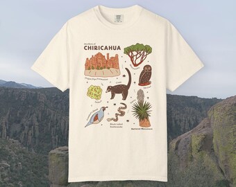Chiricahua Wildlife Illustration T-shirt | Desert Plants & Animals