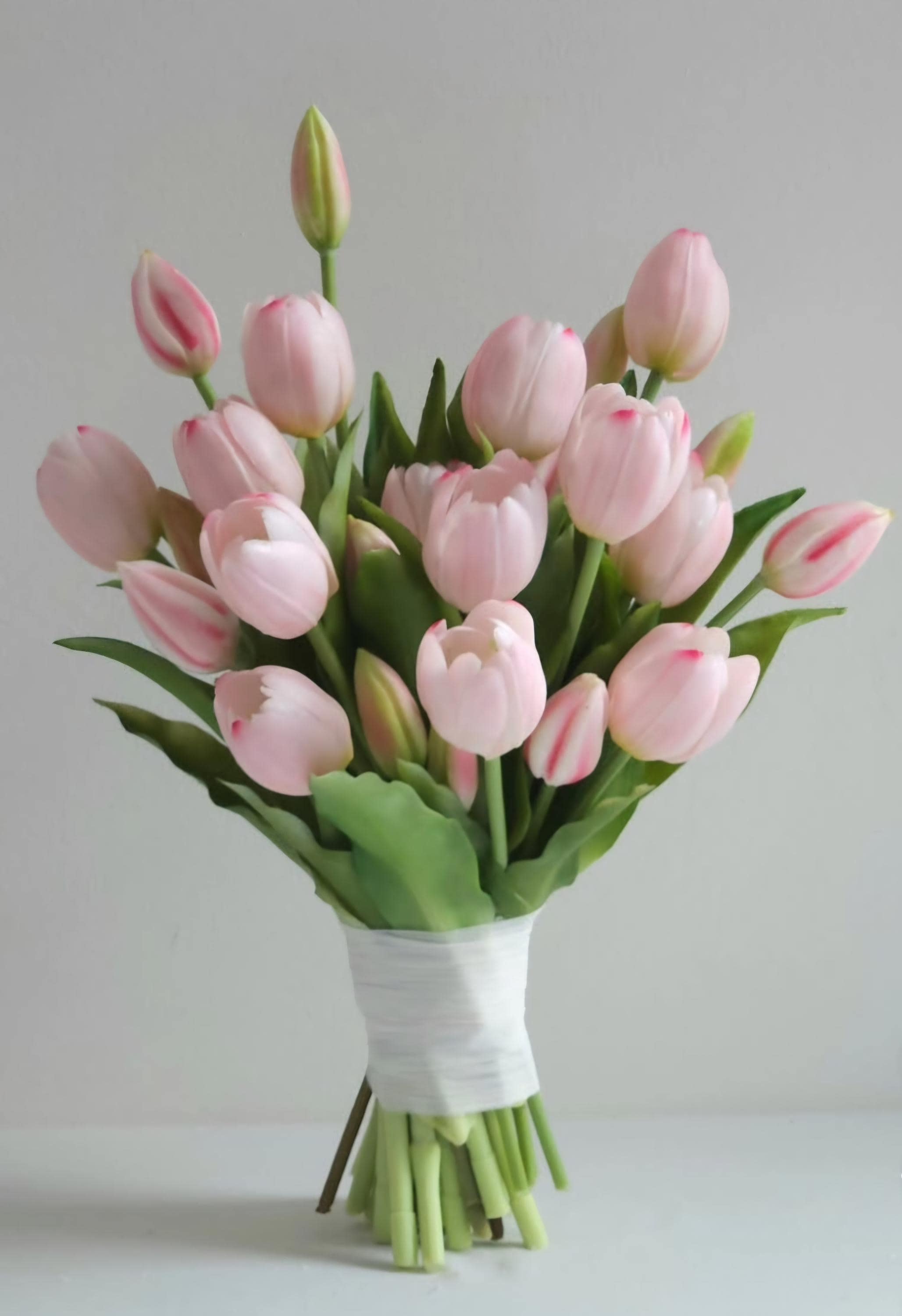 Soft Pink Tulip Bridal Bouquet