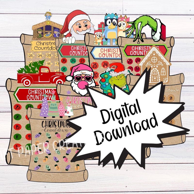 Holiday Countdown Banner - Etsy