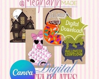 Halloween Countdown Banner Bundle Digital JPEG