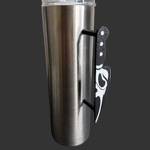 Ghost Face–Style Tumbler Handle | Spooky Tumbler Accessory image 1