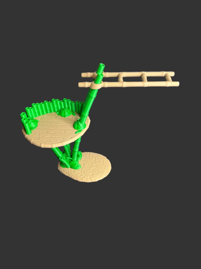 Panda With Bamboo Platform & Ladder – 3D Printed Panda Figurine Set - Etsy
