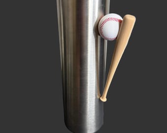 Baseball Bat & Ball Tumbler Handle for Epoxy Tumblers | Sports Handle Attachment | Custom Cup Grip