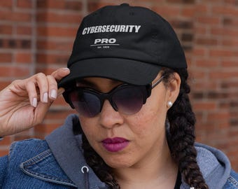 Cybersecurity Pro 2025 Distressed Dad Cap: Vintage Style Embroidered Hat
