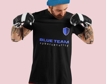 Blue Team Cybersecurity T-Shirt: SOC Analyst, Defense Wins