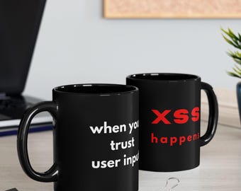 XSS Cybersecurity Humor Mug: Gift for Coders & Hackers