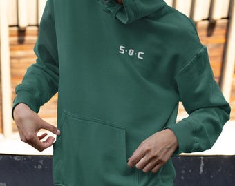 Embroidered SOC Hoodie: Cybersecurity Sec Ops Fleece Pullover