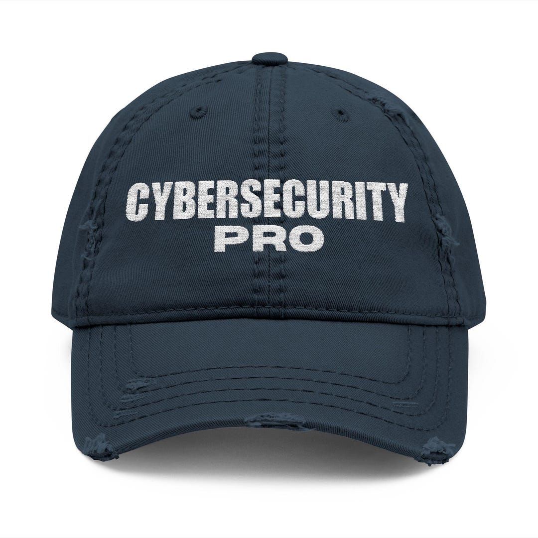 Cybersecurity Pro Distressed Dad Cap: Embroidered Infosec Hat - Etsy