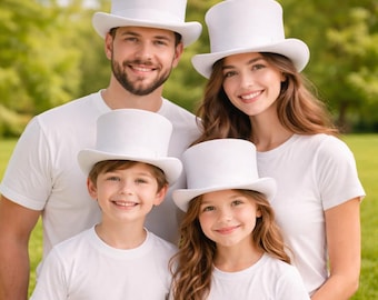 Chapeau haut de forme en soie fait main - Chapeau unisexe classique et classique pour homme et femme