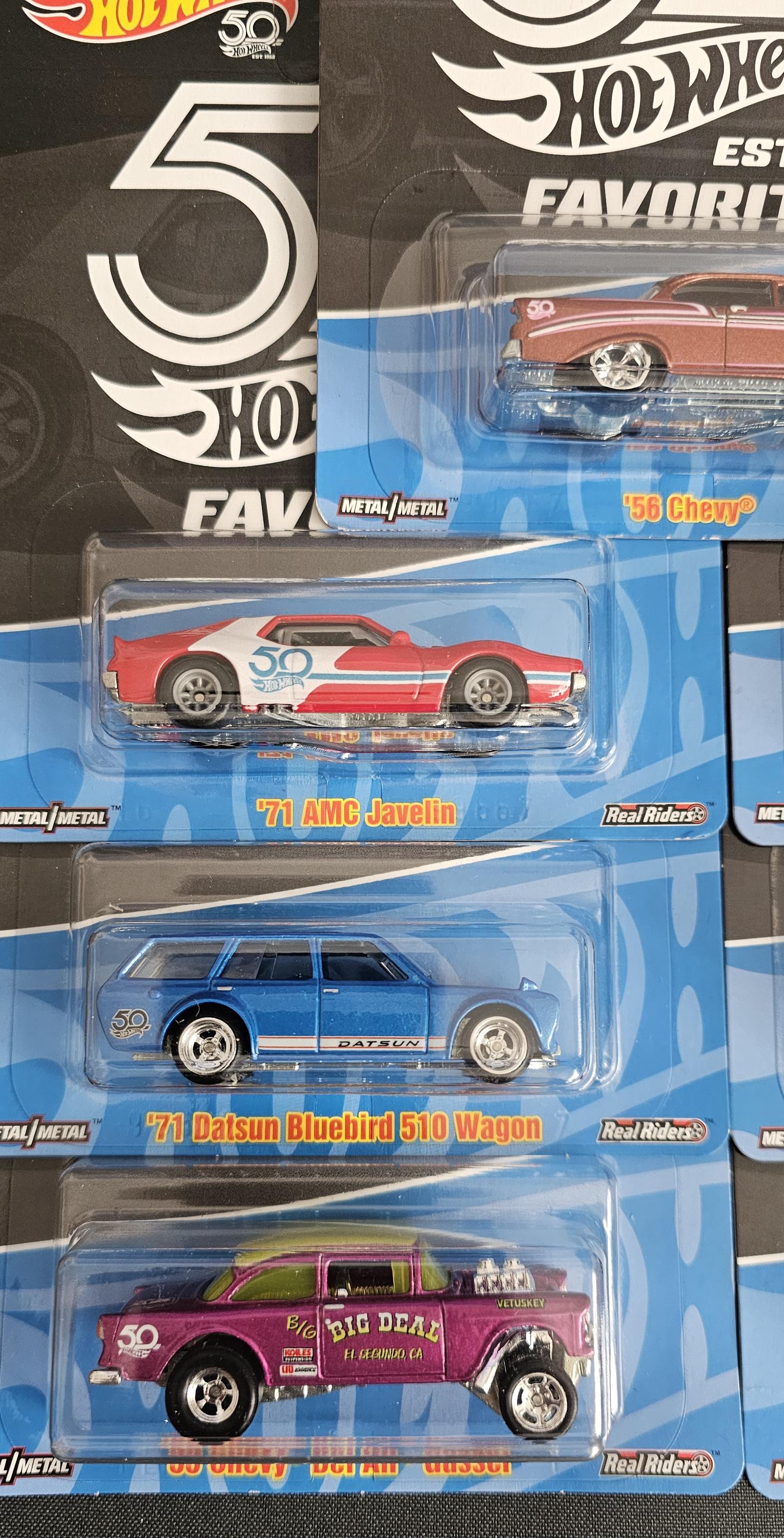 Hot Wheels 50th Anniversary Premium Set Est. 1968 Real Riders Full