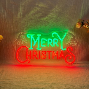 Frohe Weihnachten Holly Leuchtreklame, benutzerdefinierte Weihnachten LED Neonlicht, Urlaub Party Home Wand Kunst Dekor, Weihnachtsgeschenk, Weihnachtsgeschenk