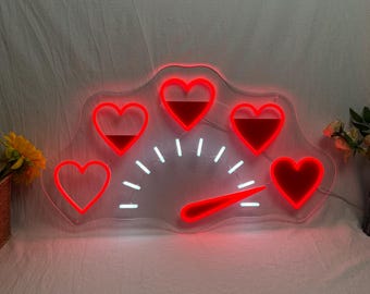 Liebe Herz Leuchtreklame, benutzerdefinierte Valentinstag Party LED-Licht, Hochzeit Schlafzimmer Hauptwanddekor, Geschenk für Liebhaber, Valentinstagsgeschenk