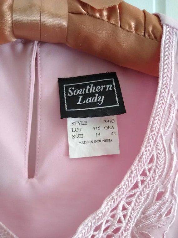 Vintage Pink Southern Lady Sleeveless Blouse // E… - image 5