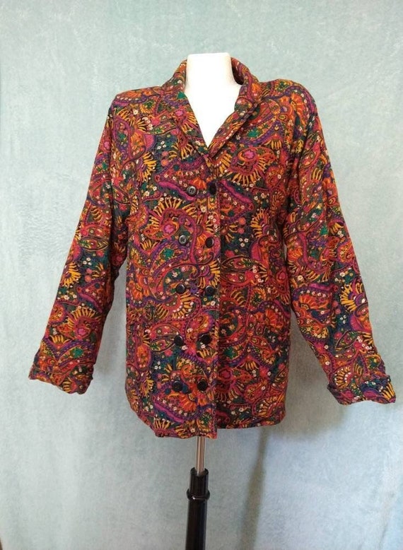 Vintage Phool Psychedelic Rayon Paisley Multicolor