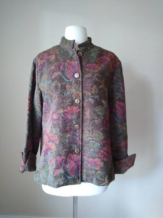 Vintage 90s Tapestry Jacket by Appleseeds // Fall 