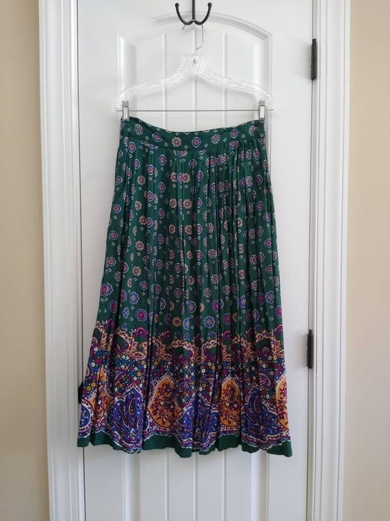 Vintage 80s 90s Sweet Briar Skirt // Pleated Pais… - image 1