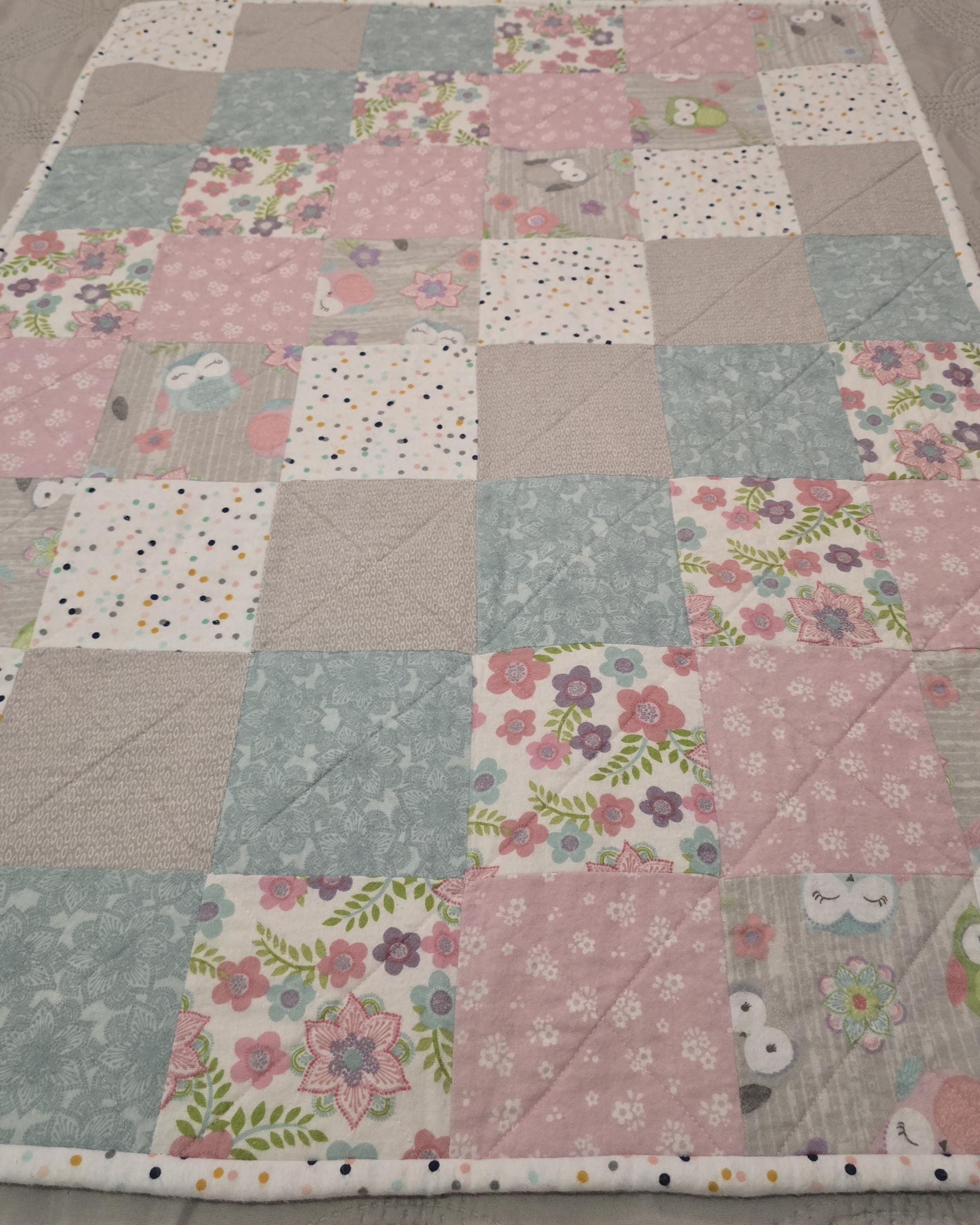 Baby Quilt- Pink Owl
