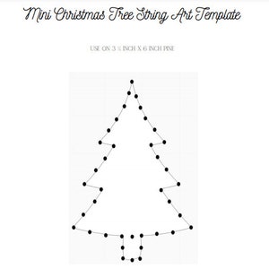 Mini Weihnachtsbaum String Art Template