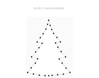 Mini Christmas Tree String Art Template