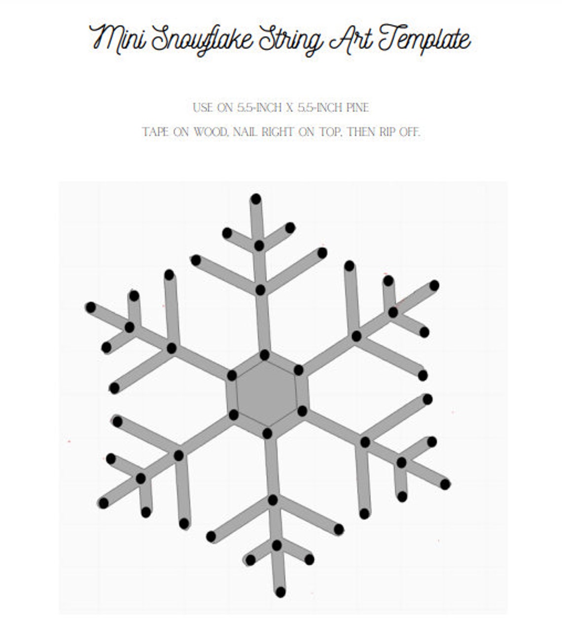 Mini Christmas Tree String Art Template - Etsy