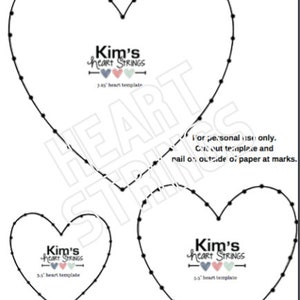 Modèle de coeur Digital String Art - 3 tailles