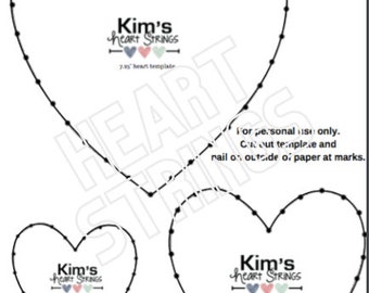 Digital String Art Heart Template - 3 sizes