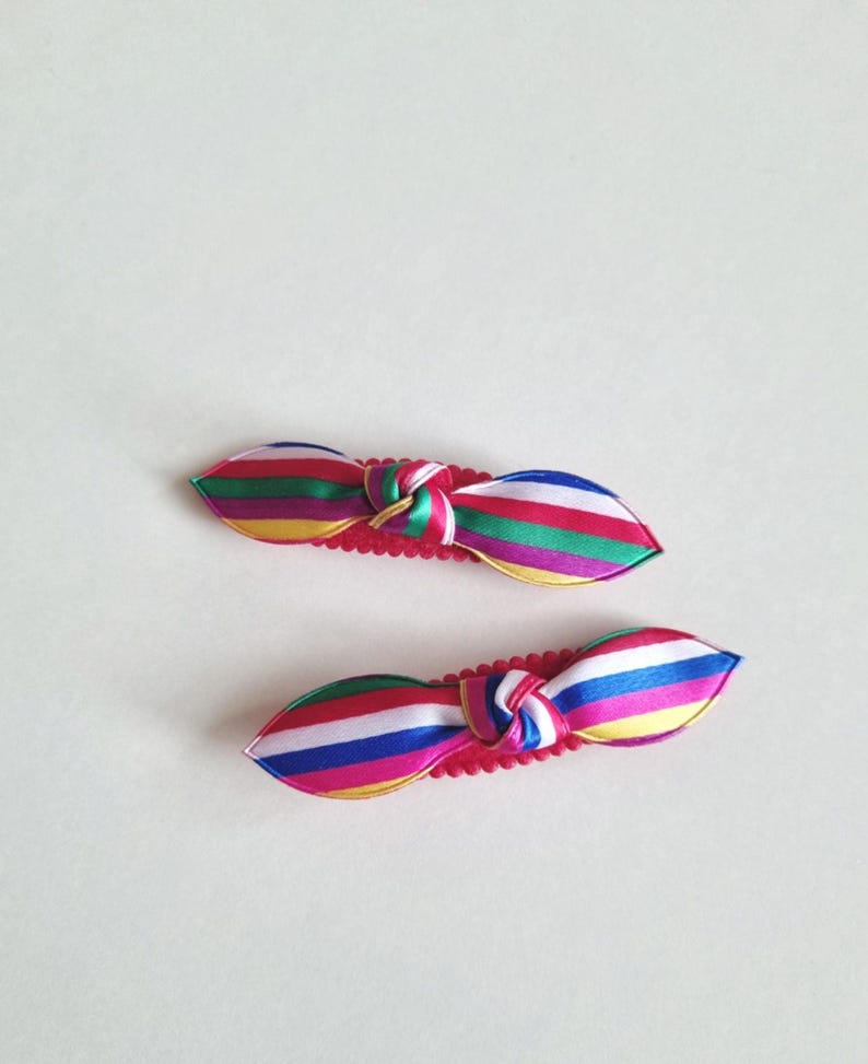 Korean Saekdong Hair Clip Set 2 pcs Lightweight Hanbok Ribbon Pin limited supplies cannot restock 3 types Kpop pigtail [with Pinkluvme]