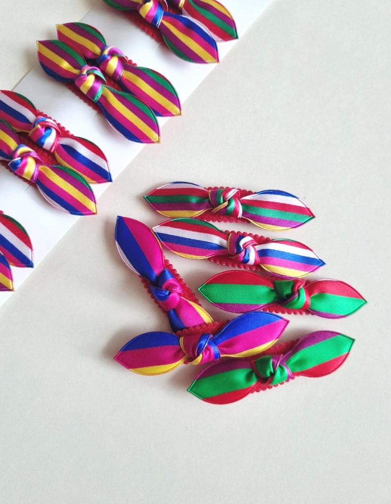 Korean Saekdong Hair Clip Set 2 pcs Lightweight Hanbok Ribbon Pin limited supplies cannot restock 3 types Kpop pigtail [with Pinkluvme]