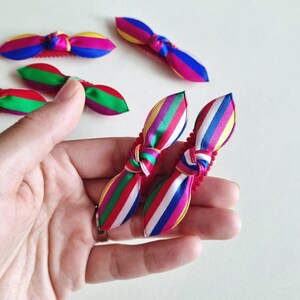 Korean Saekdong Hair Clip Set 2 pcs Lightweight Hanbok Ribbon Pin limited supplies cannot restock 3 types Kpop pigtail [with Pinkluvme]