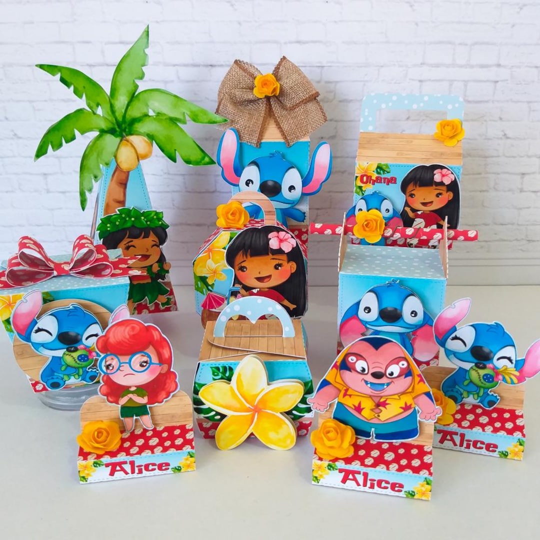 Lilo Box Lilo and Stitch Party Boxes | Printable Birthday Box Set | Digital ...