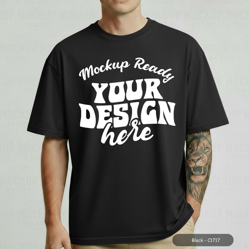 Black Mens Comfort Colors 1717 Mockup Bundle C1717 Tshirt (Canva T-shirt Mock up) Neutral Simple Studio White Plain Background C1717 Tshirt Canva Template Digital Instant Download 54 PNG JPEG JPG for Print on Demand or POD. A collection of 54 Comfort Colors 1717 shirts in various colors, including Berry, Melon, Citrus, Navy, Black, Lagoon Blue, Red, White, Heliconia, Flo Blue, Sea Foam, Pepper, Ivory, Espresso, Blossom, Black, Moss, Graphite, Light Green, Red, Grey, Mustard, Bay, Khaki