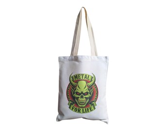 Tote Bag, Heavy Metal For Life, Canvas
