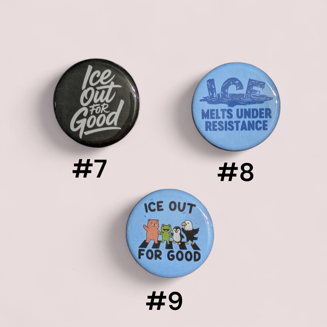 ICE Out for Good Buttons, Activism & Human Rights, Anti ICE, Pin Back 1 ...