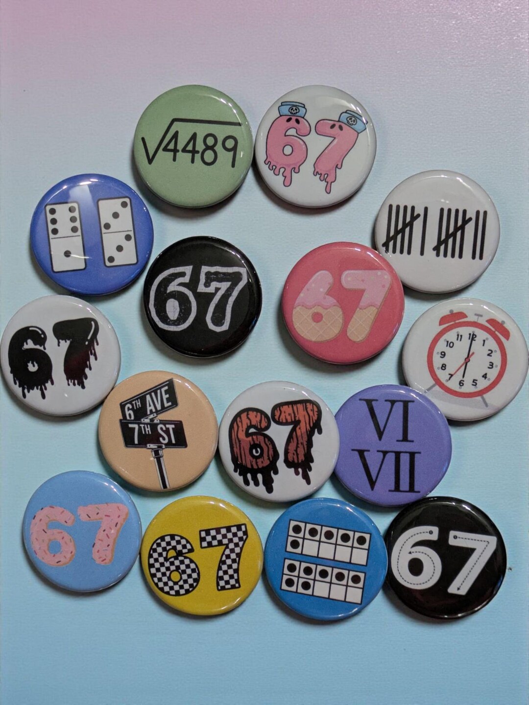 6-7 Buttons, Six-seven, 1.25