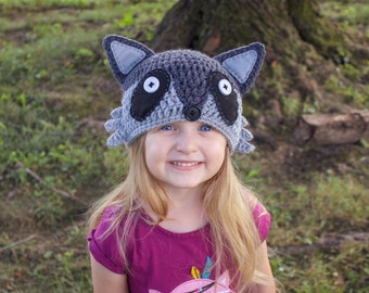 Richard Raccoon crochet hat