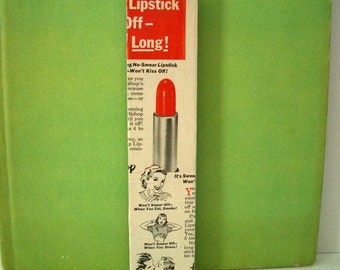 Vintage Magazine Letter I Red Lipstick Advertisement