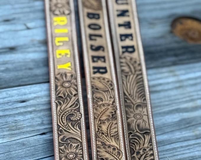 Hand Tooled Custom Leather Belt