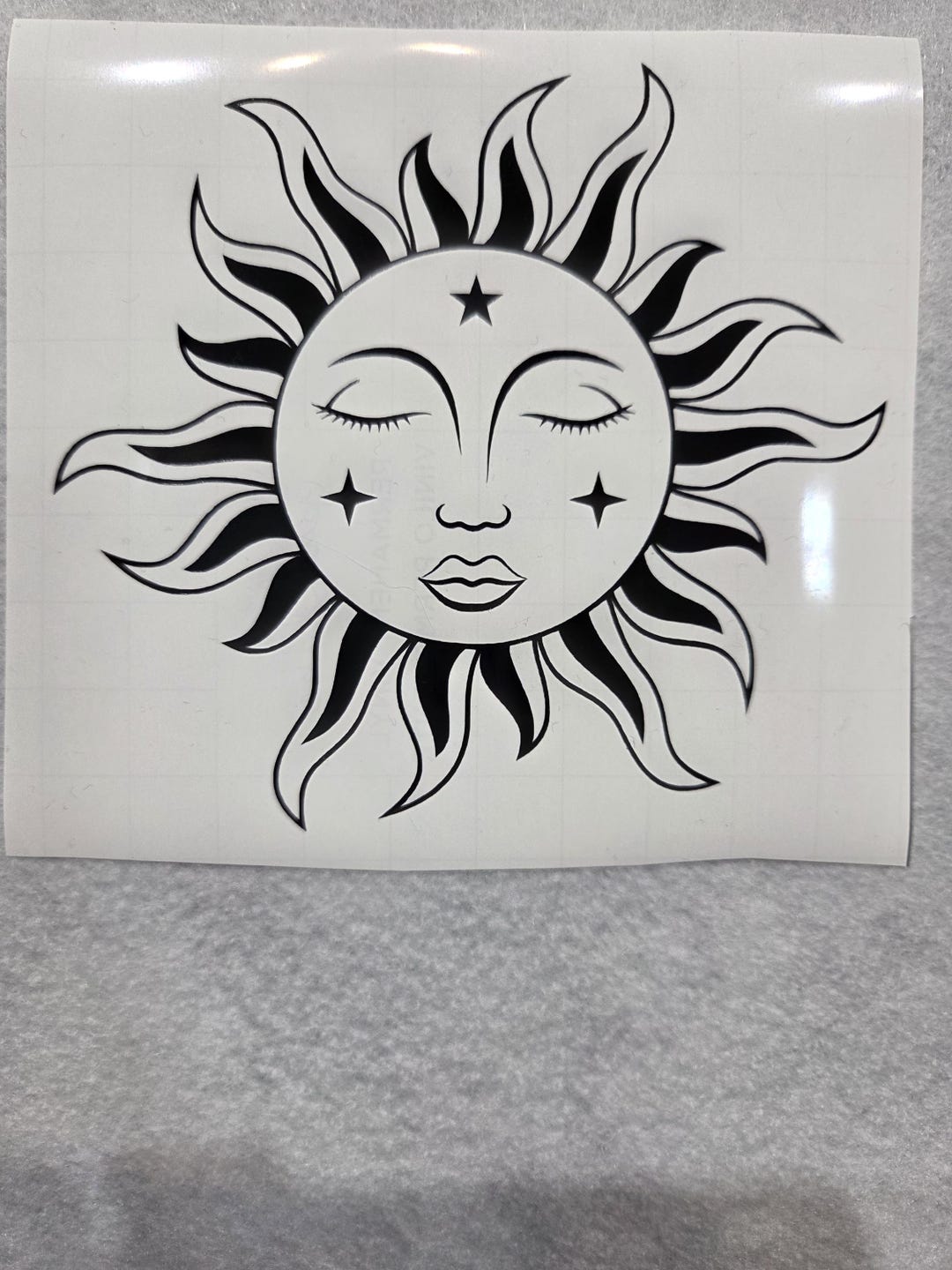 Celestial Vinyl Decal - Serene Sun - Etsy