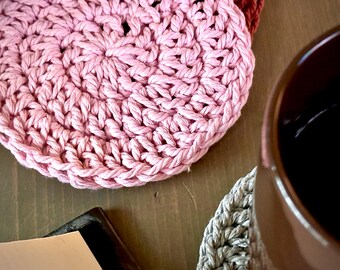 Posavasos de ganchillo, manteles individuales hechos a mano