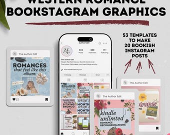 Western Romance Inspired Bookstagram Post Templates Booktok Instagram Cozy Canva Bookish Content Creator
