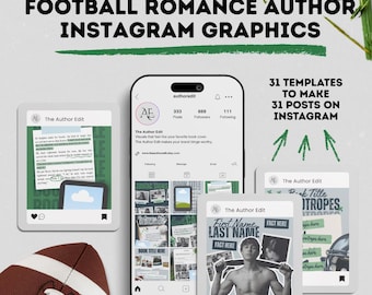 Football Romance Author Instagram Post Templates