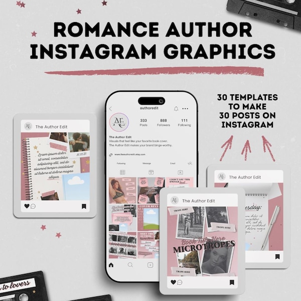 Romanze Autor Instagram Post Vorlagen Bookstagram Cozy Canva Bookish Content Ersteller