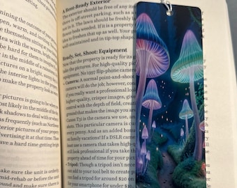 Marcapáginas con forma de hongo para amantes de la lectura: regalo de lectura con temática de bosque de estilo cottagecore, accesorio natural con hongos, decoración con estética de bosque.