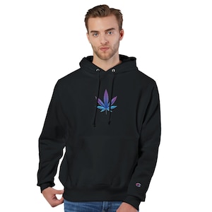 Champion Hoodie | Purple Marijuana Leaf | Ultra Premium Stoner Pullover