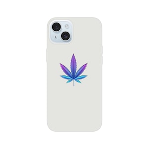 Flexi Phone Case Purple Marijuana Leaf | Slim Shock-Resistant Cover