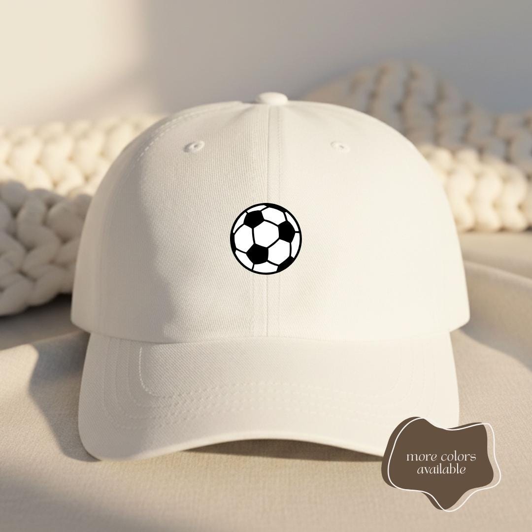 Soccer Ball Cap, Sports Hat, Athletic Baseball Cap, Soccer Fan Gift ...