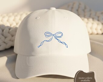 Bow Hat Cap, Vintage Baseball Dad Hat, Retro Sun Hat, Stylish Distressed Cap, Cool Hipster Trucker Hat